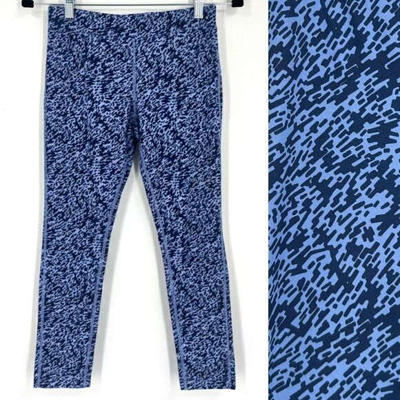 Nike Dri-FIT Essential Running Crop Leggings 777168-486 Women's XS Small Blue - Picture 1 of 11